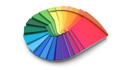 Obraz premium Vibrant color palette showcasing a spectrum of autumn hues including deep oranges, reds, yellows, and earthy browns, capturing the essence of fall in a mystical forest setting. 