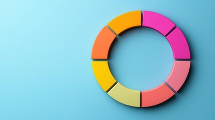 Obraz premium Circular design thinking diagram with interconnected stages Empathize, Define, Ideate, Prototype, and Test, vibrant and structured, 3D illustration