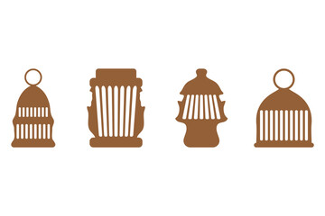 Islamic lantern illustration design set