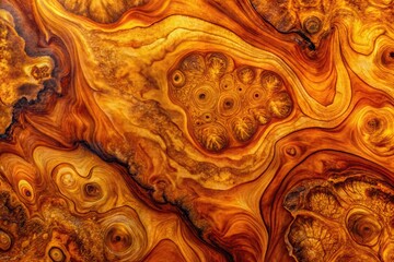 Elegant elm burl veneer features intricate swirling grain patterns and rich, deep textures, creating a visually stunning surface that enhances any design or decor.