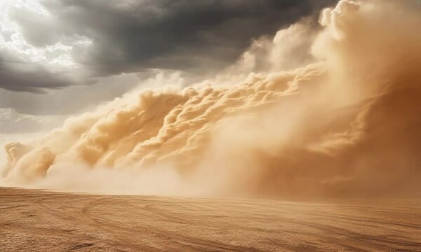 sandstorm in the desert
