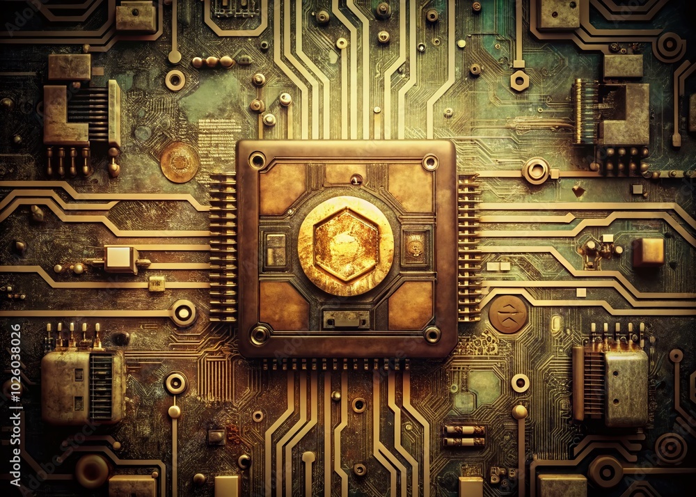 Poster vintage api logo design for technology concept and programming innovation