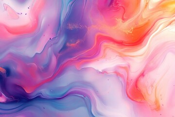 Fototapeta premium Translucent horizons. Modern visionary styles featuring ethereal stone colors. Bright fluid canvas merging creative paint swirls