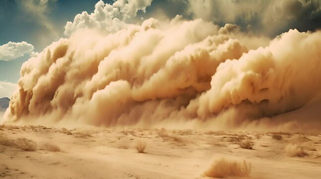 sandstorm in the desert