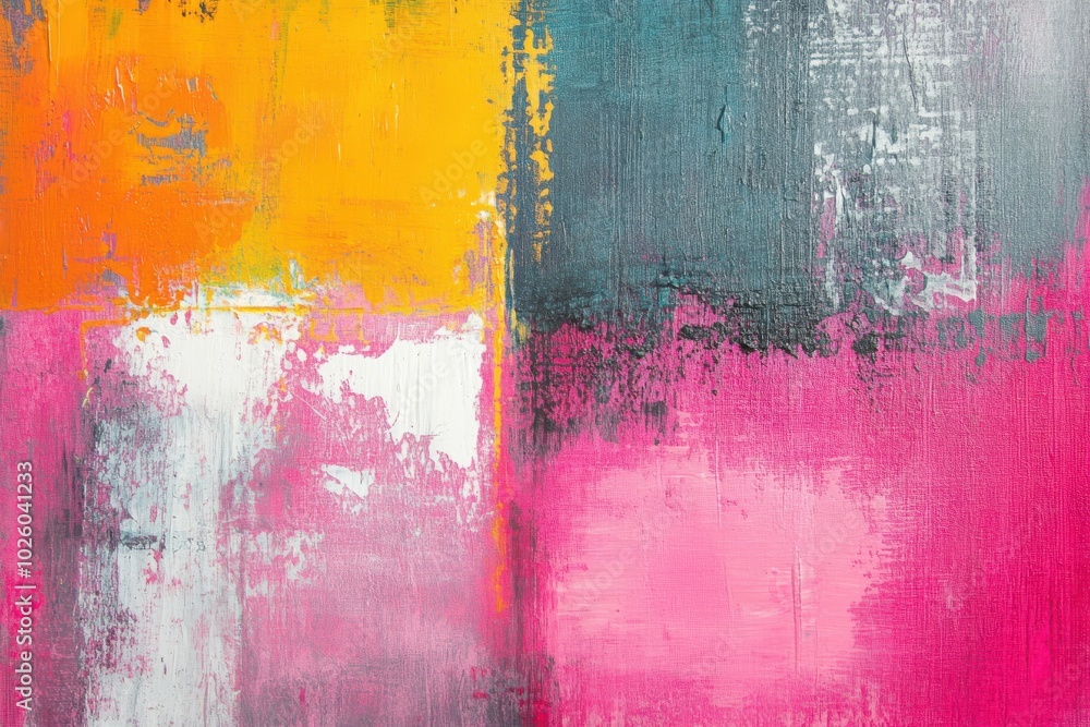 Poster dynamic modern artwork featuring abstract paint techniques in oil on fabric. acrylic patterns, innov