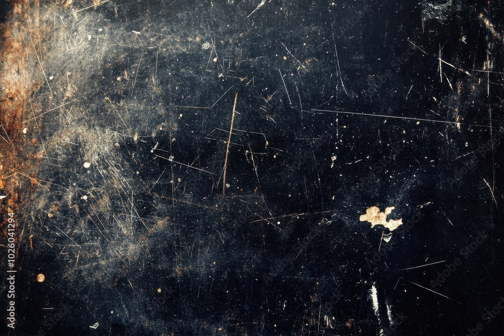 Poster Dust and scratch effect. Retro photograph editing layer. Deep grunge creative background. Empty space for text