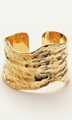 Obraz premium Gold textured bangle bracelet.