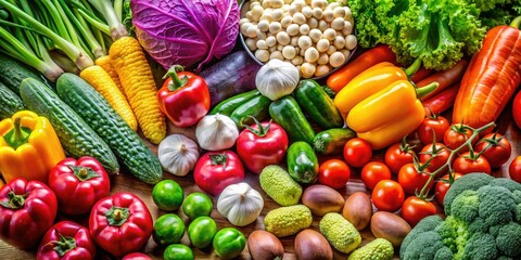 Enjoy a delightful variety of fresh vegetables, rich in essential vitamins, supporting healthy eating habits and providing crucial nutritional benefits for enhanced wellness.