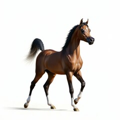 Obraz premium cute arabian horse isolated on background 
