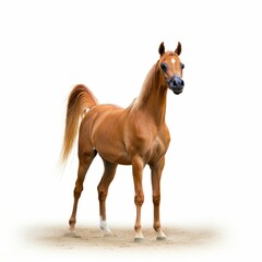 Obraz premium cute arabian horse isolated on background 