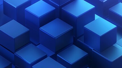 Obraz premium Flowing blue gradient color blocks, cyberpunk dispersion, comic-style, side view, showing dynamic universe, futuristic tone, Monochromatic Color Scheme