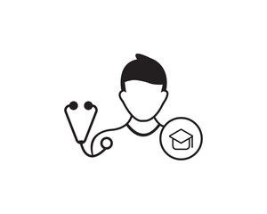 Medical education icon vector symbol design illustration