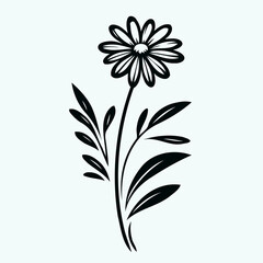 Adobe Illustrator Artwork
set of flowers vector, illustration of a flower, black and white flower