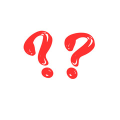 クエスチョンマーク（赤２つ）