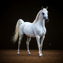 Obraz premium cute arabian horse isolated on background 