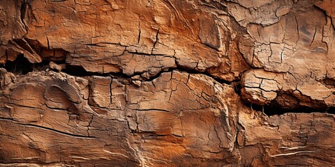 A Crack in the Earth's Crust A Close-Up View of the Fissures and Ridges of a Weathered Surface