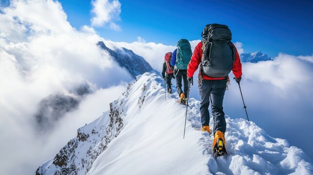 Adventure seekers testing their endurance with high-altitude extreme sports in remote mountain ranges.
