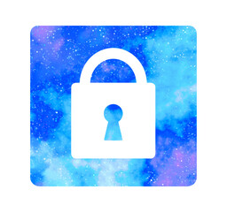 マーブルな星空｜南京錠マーク