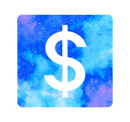 マーブルな星空｜シンプルなドルマーク