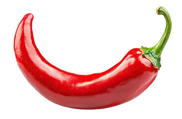 Red hot chili pepper, isolated on transparent cutout background