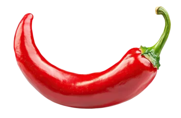 Red hot chili pepper, isolated on transparent cutout background