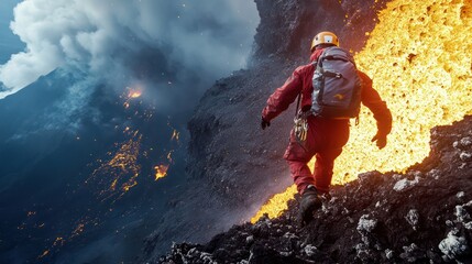 Daredevils descending active volcanoes at breakneck speeds, taking extreme sports to new levels.