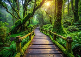 Experience the peaceful beauty of Ang Ka Luang Nature Trail on Doi Inthanon Peak, where lush, mossy forests create a serene escape into nature's embrace.