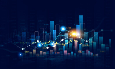 Analysis finance grow graph and market investment. Financial business plan,earnings,sale and strategy. Stock market chart, exchange financial growth diagram