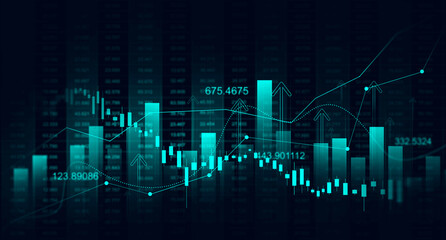 Analysis finance grow graph and market investment. Financial business plan,earnings,sale and strategy. Stock market chart, exchange financial growth diagram