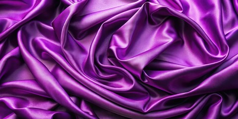 Obraz premium Exquisite purple silk fabric features graceful ripples, creating a seamless texture ideal for opulent designs, adding sophistication and allure to a variety of applications.