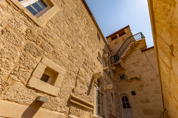 The old town on the island of Korcula, the city where the famous discoverer Makro Polo was born and lived