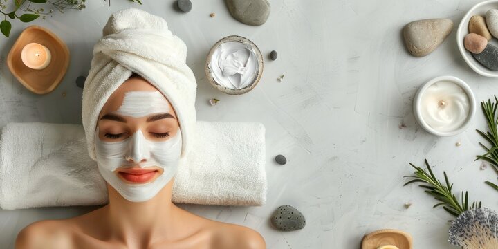 Conceptual image of aesthetics beauty treatments like facials and massages.