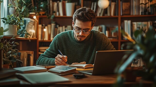 person working on laptop in cafe