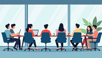 Employees Unpacking Boxes in Office