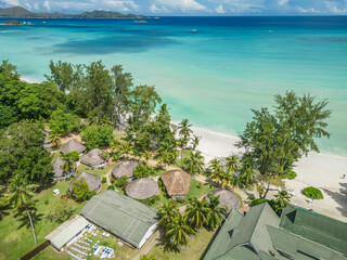 View of Cote D'Or Beach Praslin Island Seychelles © ewelinaf