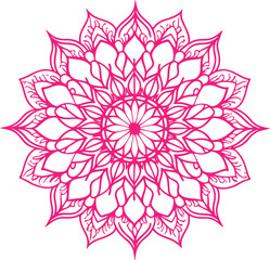 Outline Mandala for Coloring Book Page. Oriental