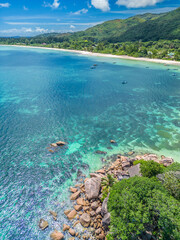 View of  Praslin Island Seychelles