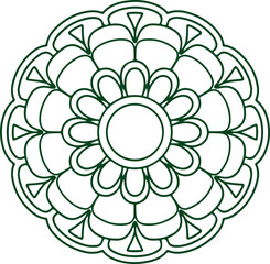 Outline Mandala for Coloring Book Page. Oriental
