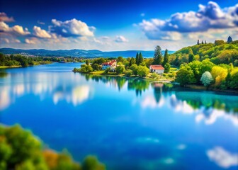 Blue Bliss: Stunning Tilt-Shift Photography of Serene Landscapes and Urban Scenes