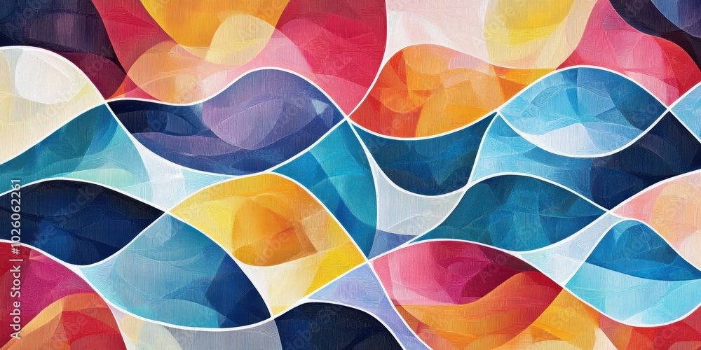 Aufkleber infinite patterns of color and form in abstract art