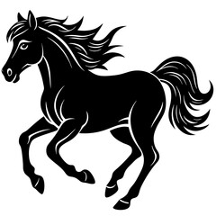 horse vector silhouette illustration