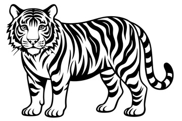 tiger vector silhouette 