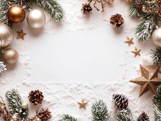 a high quality image of a blank christmas party welcome sign surrounded by neutral decor