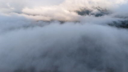 fog in the mountains