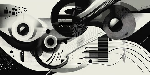 Abstract Vorticism Inspired Composition with Machine Aesthetic