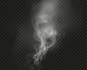 White smoke, vape, fog, smog. Illustration of smoke on a transparent background.	

