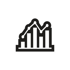 Statistics icon logo design template isolated illustration