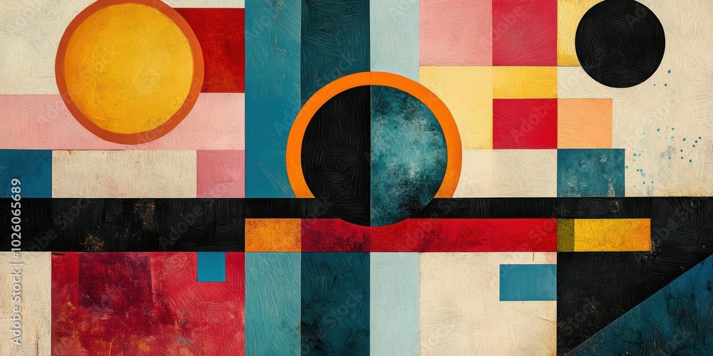 Aufkleber abstract harmony merging metaphysical elements in enigmatic art