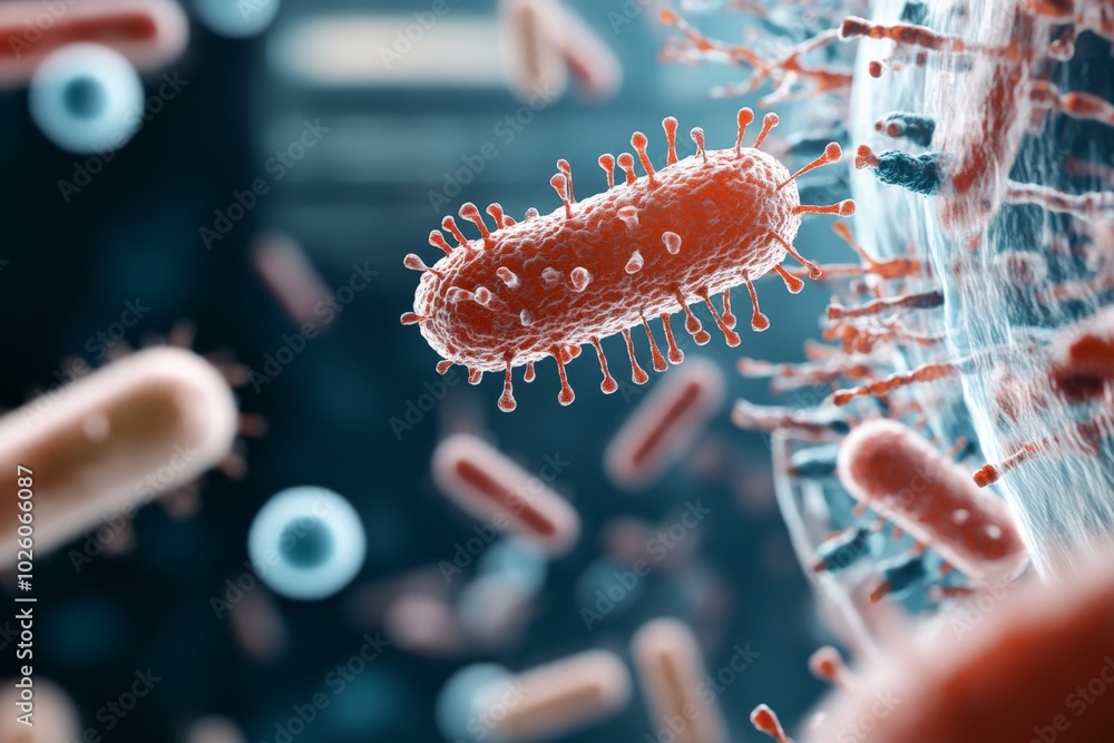 Poster microscopic bacteria captured in vivid detail, this image reflects the complexity and diversity of m