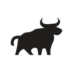 Bull icon logo design template isolated illustration